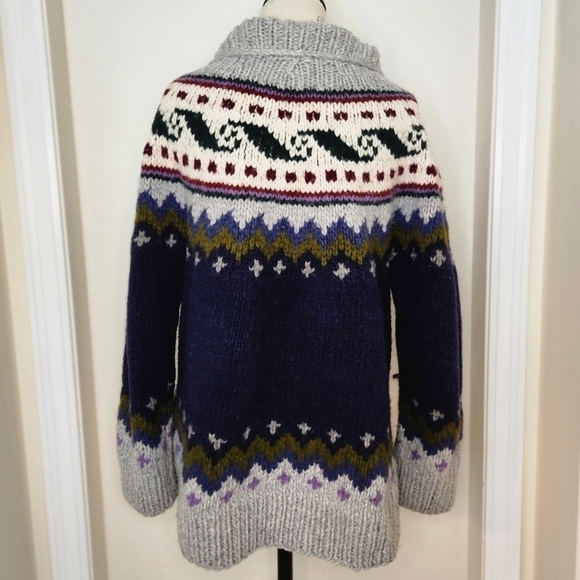 Vintage zipup alpaca sweater jacket - Picture 5 of 10